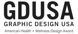 Graphic Design USA American Health + Wellness Design Award logo